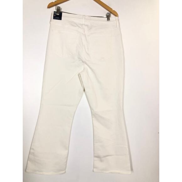 J. Crew Signature Stretch Jeans Flare Crop High-Rise White Denim NWT Size 32 - Picture 4 of 8